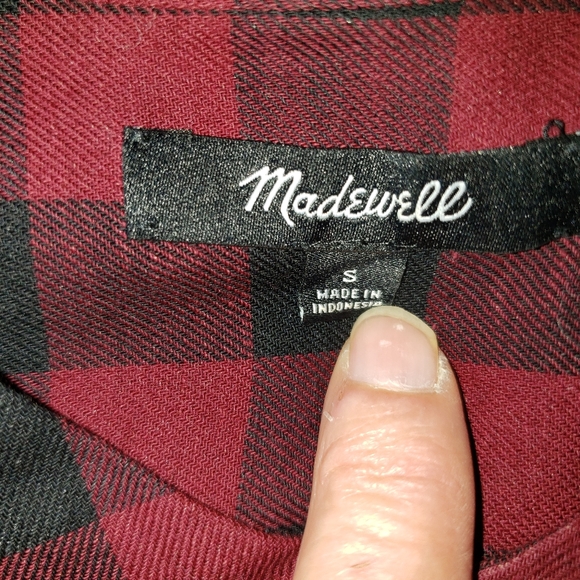 Madewell Lakeside Peplum Top in Buffalo Check - Picture 3 of 16